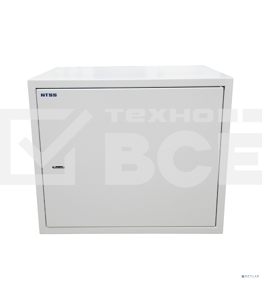 Шкаф настенный антивандальный распашной NTSS WAR 14U 600*500 мм, 2 профиля 19, сварной, серый RAL 7035 NTSS-WAR14U6050