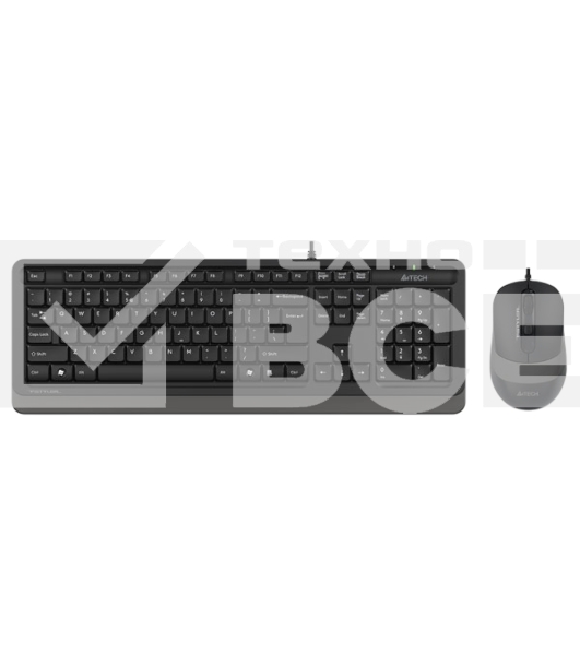 Комплект клавиатура+мышь A4Tech FStyler F1010 проводной, USB, 1600 DPI, чёрный