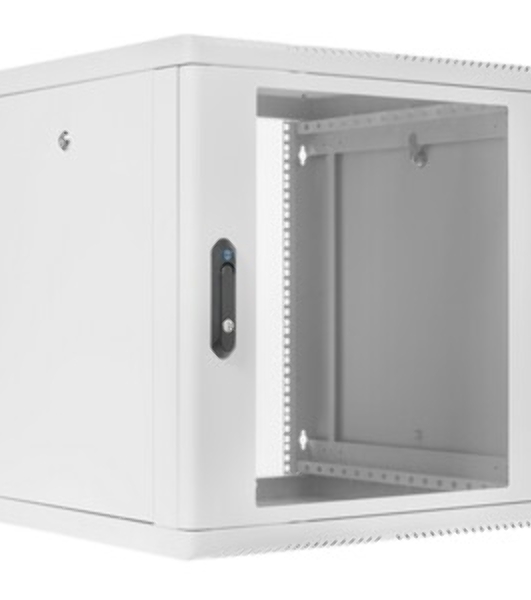 Шкаф настенный ЦМО ШРН-М-12.500 12U 600x520мм пер.дв.стекл съемные бок.пан. 50кг серый