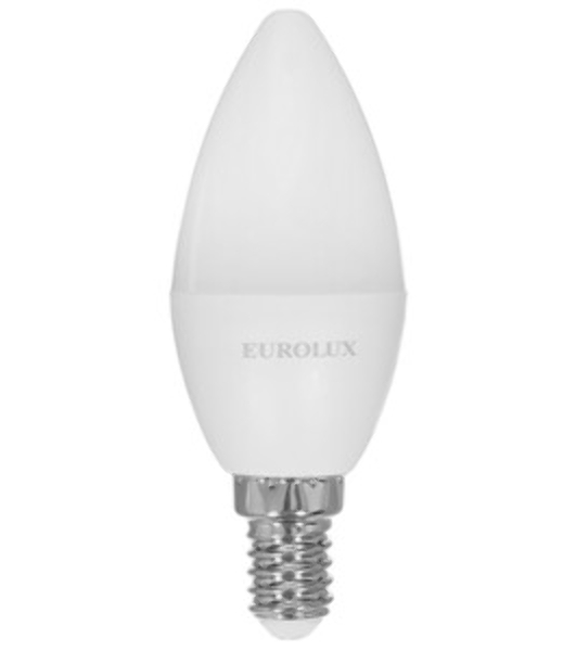 Лампа светодиодная EUROLUX LL-E-C37-6W-230-2
