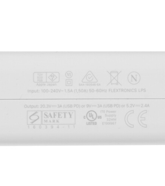 Адаптер питания APPLE 61W USB-C Power Adapter мощностью 61 Вт