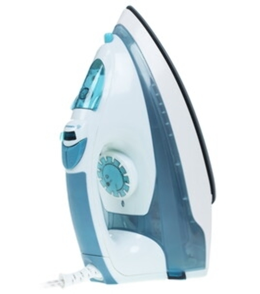 Утюг Delta LUX DL-710 белый с серо-голубым, 2400 Вт, 25 г/мин, 130 г/мин, 320 мл