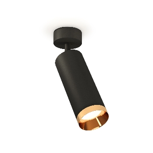 Светильник Ambrella Light XM6343005 SBK/PYG черный песок/золото желтое полированное MR16 GU5.3 (A2210, C6343, N6134)