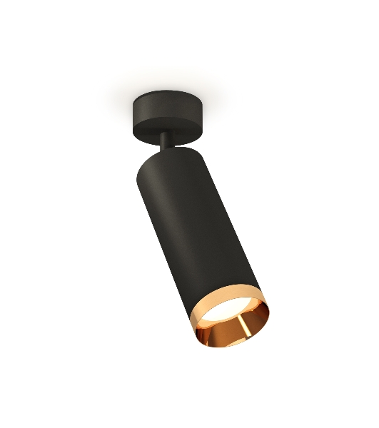 Светильник Ambrella Light XM6343005 SBK/PYG черный песок/золото желтое полированное MR16 GU5.3 (A2210, C6343, N6134)
