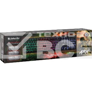 Клавиатура Defender Arx GK-196L RU проводная, USB, черный