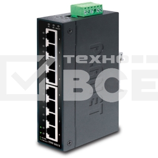 Коммутатор IGS-801T индустриальный неуправляемыйIP30 Slim type 8-Port Industrial Gigabit Ethernet Switch (-40 to 75 degree C)