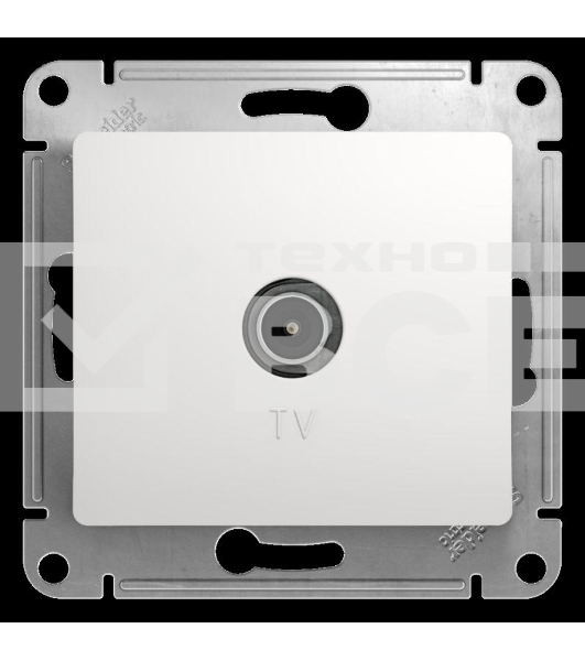 Механизм розетки TV 1-м СП Glossa 1DB бел. SchE GSL000191
