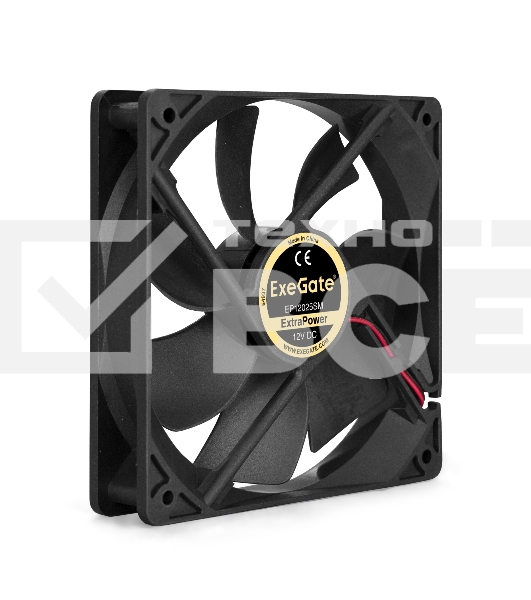 Вентилятор для корпуса ExeGate ExtraPower EP12025SM черный, 120 мм, 1800 об/мин, 28 дБ, 2 pin