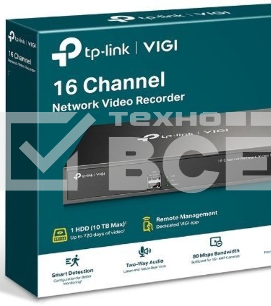 Сетевой видеорегистратор TP-Link VIGI NVR1016H 16 Channel Network Video Recorder