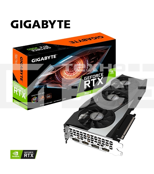 Видеокарта Gigabyte GV-N3060GAMING OC-12GD 2.0 LHR GDDR6 1837/15000/HDMIx2/DPx2/HDCP Ret