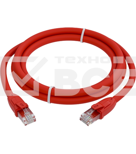 Патч-корд GCR прямой 7.5m UTP кат.6, красный, 24 AWG, ethernet high speed, RJ45, T568B, GCR-52707