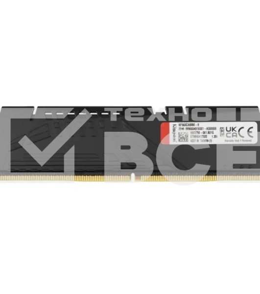 Оперативная память Kingston Fury Beast, DDR5, 8GB (1x8GB), 6000MHz, CL36, с радиатором, черный