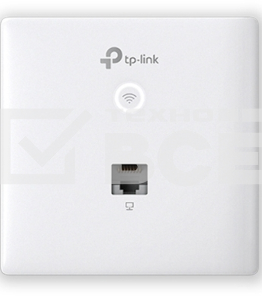 Точка доступа TP-Link Omada AC1200 wireless MU-MIMO Gigabit wall-plate Access Point, 1 Gigabit downlink port, 1 gigabit uplink port, 802.3af/at PoE in, wall plate mounting, support standalone mode and controlled by Omada SDN controller (Software/hardware/