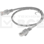 Патч-корд Premier PP12-0.5M 1000Гбит/с UTP 4 пары cat.5E CCA molded 0.5м серый RJ-45 (m)-RJ-45 (m), фото 1