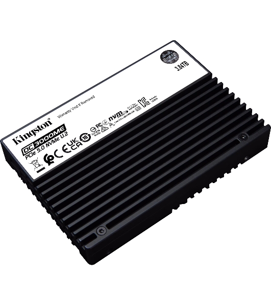 Накопитель SSD Kingston DC3000ME 3840Gb, U.2(2.5' 15мм), NVMe, PCIe Gen 5x4, 3D TLC, R/W 14000/5800Mb/s, IOPs 2 700 000/300 000, TbW 7008, DWPD 1 (12 мес)