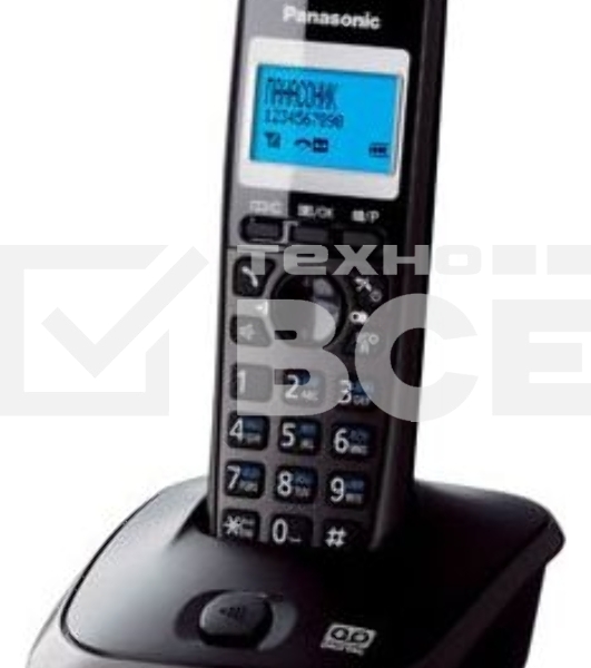 Телефон беспроводной (DECT) Panasonic KX-TG2521RUT (титан) АОН, Caller ID,спикерфон,голосовой АОН,полифония,цифровой автоответчик
