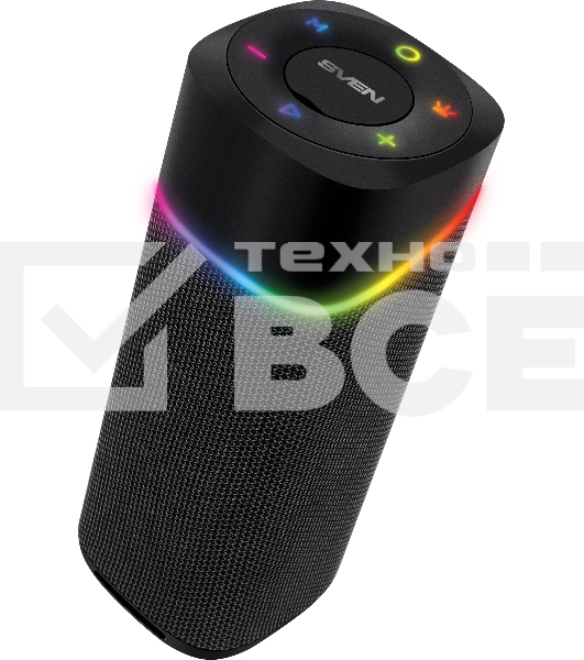 Колонка портативная Sven АС PS-155 черный 10W 1.0 BT/3.5Jack 1800mAh (SV-022334)