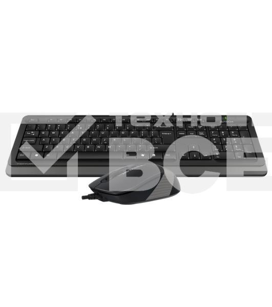 Комплект клавиатура+мышь A4Tech FStyler F1010 проводной, USB, 1600 DPI, чёрный