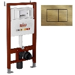 Инсталляция BAU PRO для подвесного унитаза, клавиша смыва BAU Stil для инсталляции, бронза, фото7