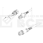 Разъем штекер BNC под пайку с пружиной металл (универсальный) PROCONNECT, фото6