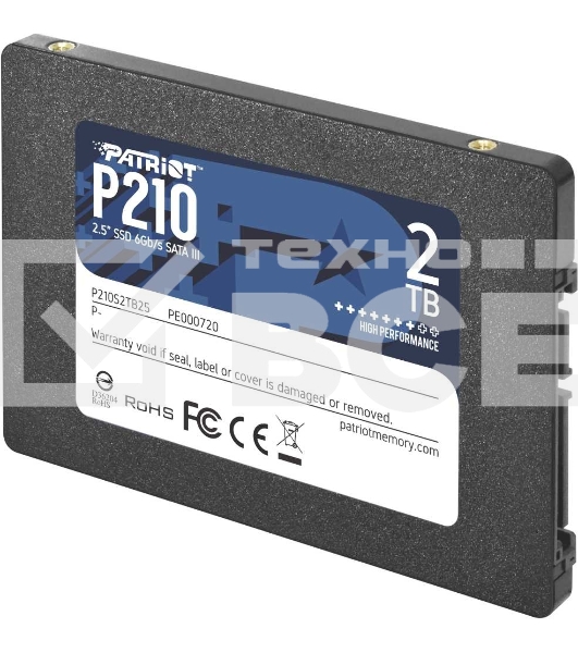 Накопитель SSD Patriot P210, 2TB, SATA III, 2.5