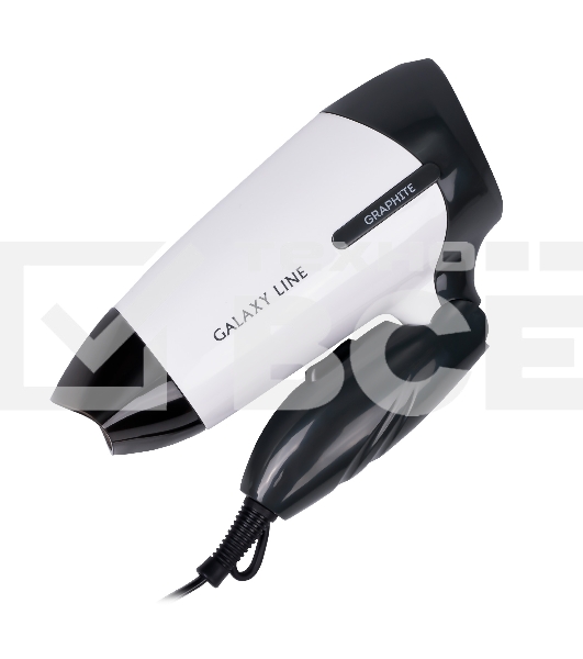 Фен для волос Galaxy Line GL 4344, белый, 1400Вт, 2 скорости потока воздуха, складная ручка, подвесная петля