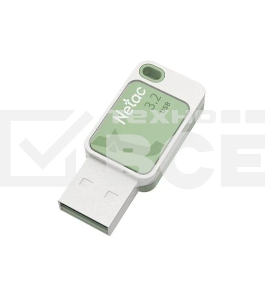 Флешка USB Netac UA31 (NT03UA31N-128G-32GN), 128Gb, USB 3.2, R/W 110/45, зеленый/белый