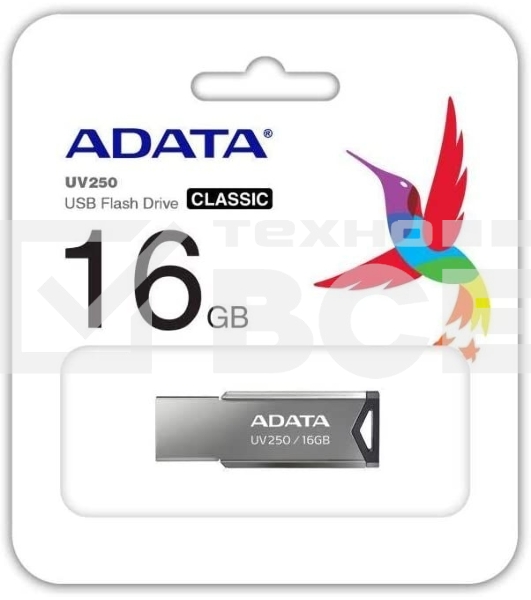 Флеш диск Adata USB2 16GB AUV250-16G-RBK
