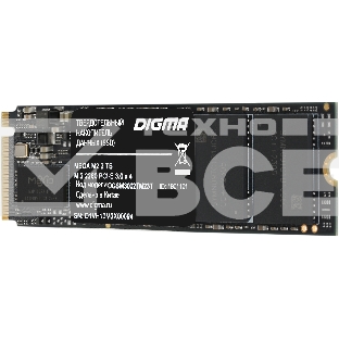 Накопитель SSD Digma Mega M2, 2048 Gb, PCIe 3.0 x4, M.2 2280, NVMe, R/W 3300/3000