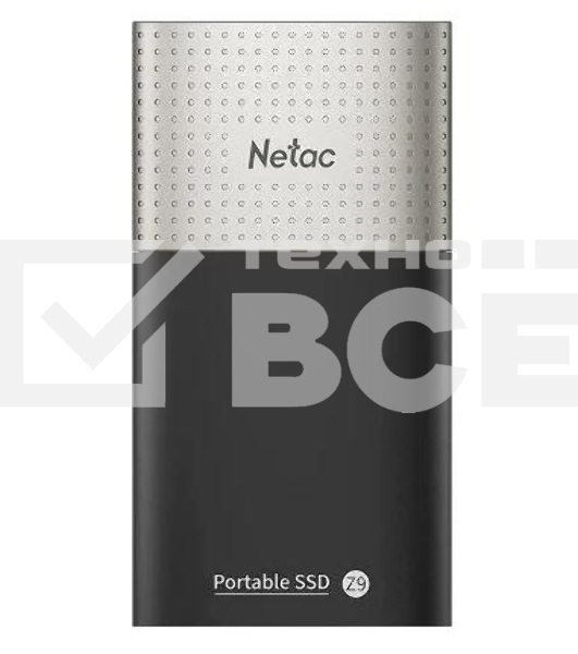 Внешний накопитель SSD Netac 500Gb Z9 <NT01Z9-500G-32BK> (USB3.2, up to 550/480MBs, 90х47.5х11.5mm, Aluminium+Plastic)