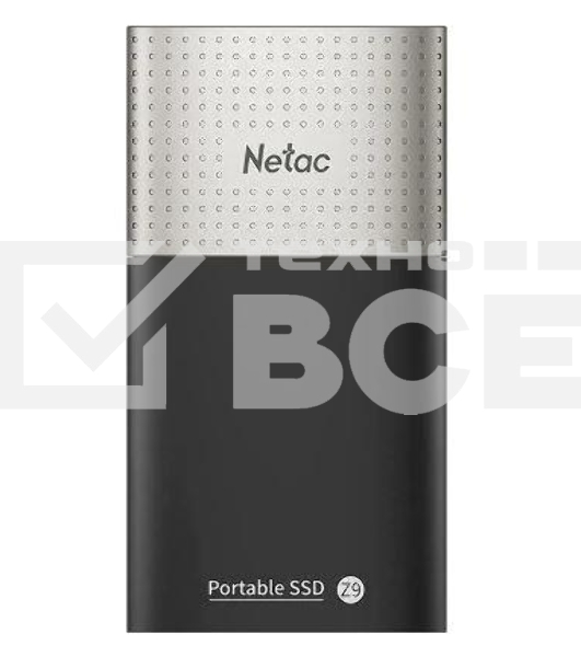 Накопитель SSD External Netac 2.0Tb Z9 <NT01Z9-002T-32BK> (USB3.2, up to 550/480MBs, 90х47.5х11.5mm, Aluminium+Plastic)