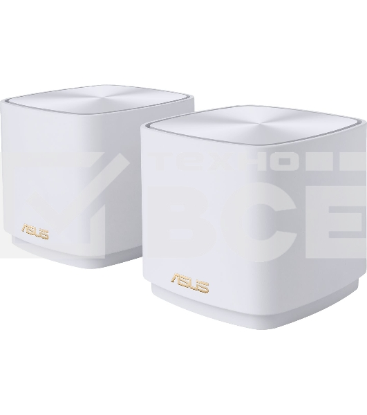 Бесшовный Mesh роутер Asus ZenWiFi XD5 (XD5 (W-2-PK)) AX3000 10/100/1000 компл.:устройство/крепления/адаптер белый (упак.:2шт)
