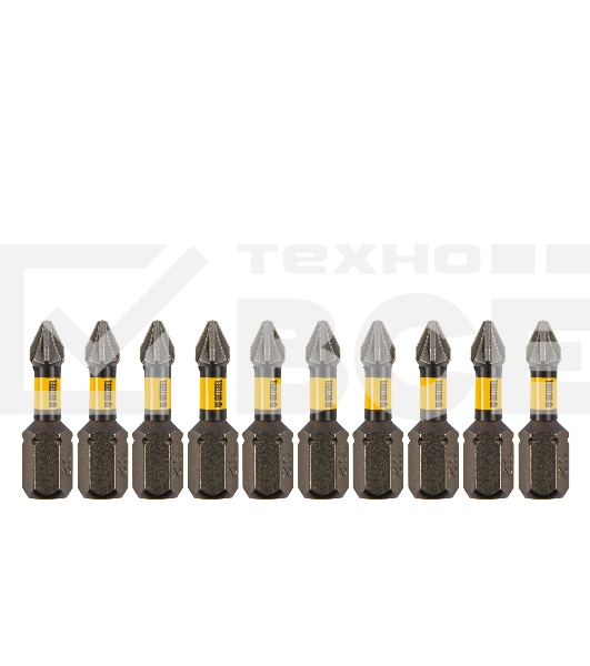 Набор бит торсионных PZ1x25 мм, лазерная обработка шлица, сталь S2, 10 шт. Denzel