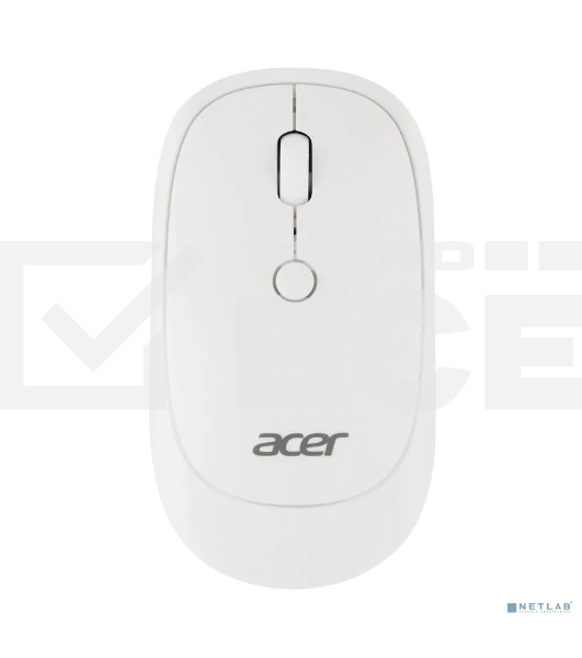 Мышь беспроводная Acer OMR138 белый, 1600 dpi, радиоканал, USB, кнопки - 4