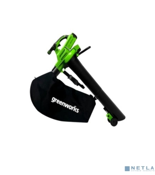 Воздуходув-Садовый Пылесос аккумуляторный GreenWorks GD40BVII, 40V, бесщеточный, без АКБ и ЗУаккумуляторный (2406907)
