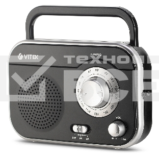 Радиоприемник Vitek VT-3593 (BK) Выходная мощность 1 вт. Динамики 1.Тип батареек UM-2/C