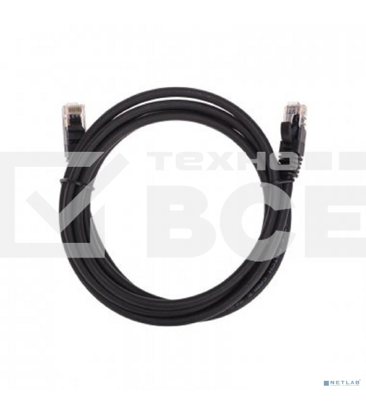 Патч-корд U/UTP Rexant категория 6, RJ45-RJ45, неэкранированный, 26AWG, LSZH, черный, 2 м