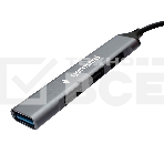 Разветвитель USB3.0/2.0 Gembird UHB-C202, USB3.0, 3xUSB2.0, кабель Type-C 10 см, алюминий, пакет, фото3