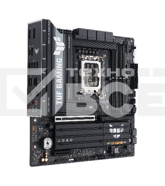 Материнская плата ASUS TUF GAMING B860M-PLUS WIFI, LGA 1851, Intel B860, 4xDDR5, 4xSATA, 3xM.2, 1xPCIe 5.0 x16, 1xPCIe x4, 1xUSB-C, 4xUSB-A 3.2 Gen 1, 2xUSB-A 3.2 Gen 2, 1xHDMI, 1xDP, 1x2.5Gb LAN, 7.1, mATX