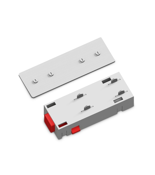 GL1105 WH белый коннектор питания с соеденителем прямой для шинопровода Magnetic 220V 68*28.5*18
