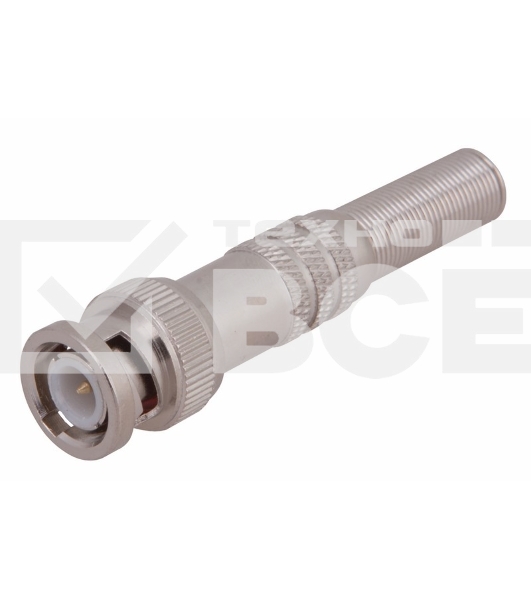 Разъем штекер BNC под пайку с пружиной металл (универсальный) Rexant