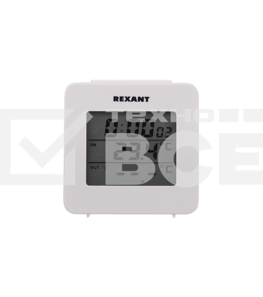 Электронный термометр с часами и беспроводным выносным датчиком Rexant
