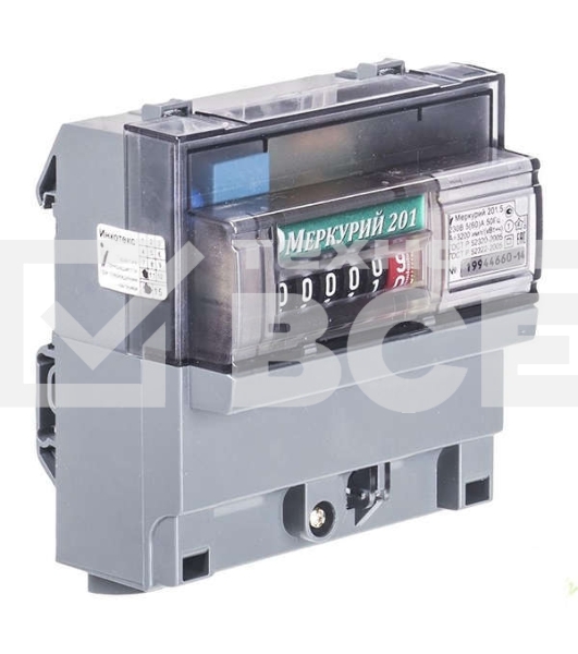 Счетчик 'Меркурий' 201.5 1ф 5-60А 1 класс точн. 1 тариф.; имп. вых. мех Инкотекс 32419