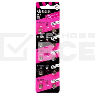 Элемент питания алкалиновый 'таблетка' AG 3 LR 41 BL-10 (уп.10шт) ФАZА 4895205002524