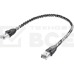 Патч-корд GCR PROF прямой 5.0m, UTP медь кат.6, STRONG черно-белый нейлон, ethernet high speed 10 Гбит/с, T568B, GCR-52779, фото8