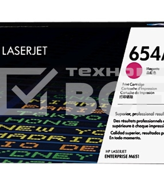 Тонер Картридж HP 654A CF333A пурпурный для HP CLJ Ent M651n/M651dn/M651xh/M680dn/M680f (15000стр.)