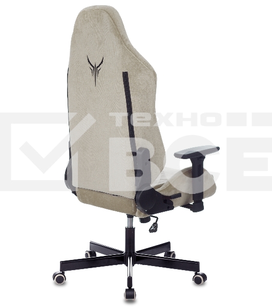 Кресло игровое Knight N1 Fabric бежевый Light-21, с подголов. крестовина металл