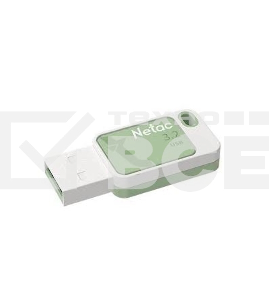 Флешка USB Netac UA31 (NT03UA31N-128G-32GN), 128Gb, USB 3.2, R/W 110/45, зеленый/белый