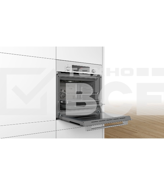 Духовой шкаф Bosch HBF534EW0Q Встраиваемый электрический духовой шкаф 60 x 60 cm Белый, 66 л, Размеры прибора (мм) 595 x 594 x 548 mm