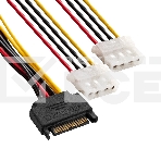 Кабель питания SATA ExeGate EX-CC-SATAM2MF-0.15 (15pin M/2xMolex F, 0,15м), фото3